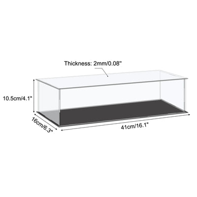 Harfington Acrylic Display Case Plastic Box Cube Storage Box Clear Small Assemble Dustproof Showcase 41x16x10.5cm for Collectibles Items