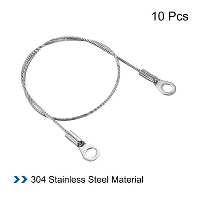 Harfington Stainless Steel Lanyards Cable Eyelets Ended Security Wire Ropes