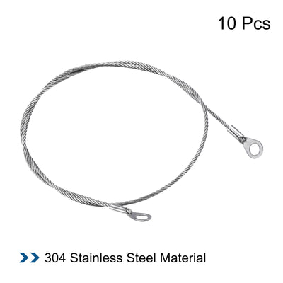 Harfington Stainless Steel Lanyards Cable Eyelets Ended Security Wire Ropes