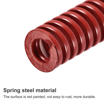 Harfington Uxcell Die Spring, 10pcs 8mm OD 25mm Long Stamping Medium Load Compression, Red