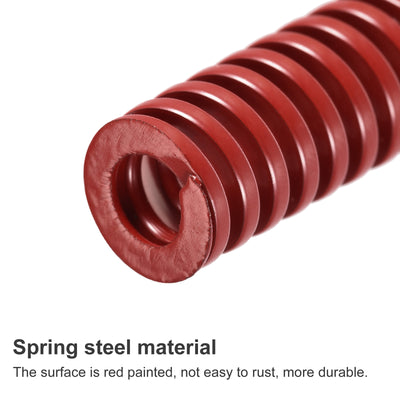 Harfington Uxcell Die Spring, 5pcs 8mm OD 45mm Long Stamping Medium Load Compression, Red