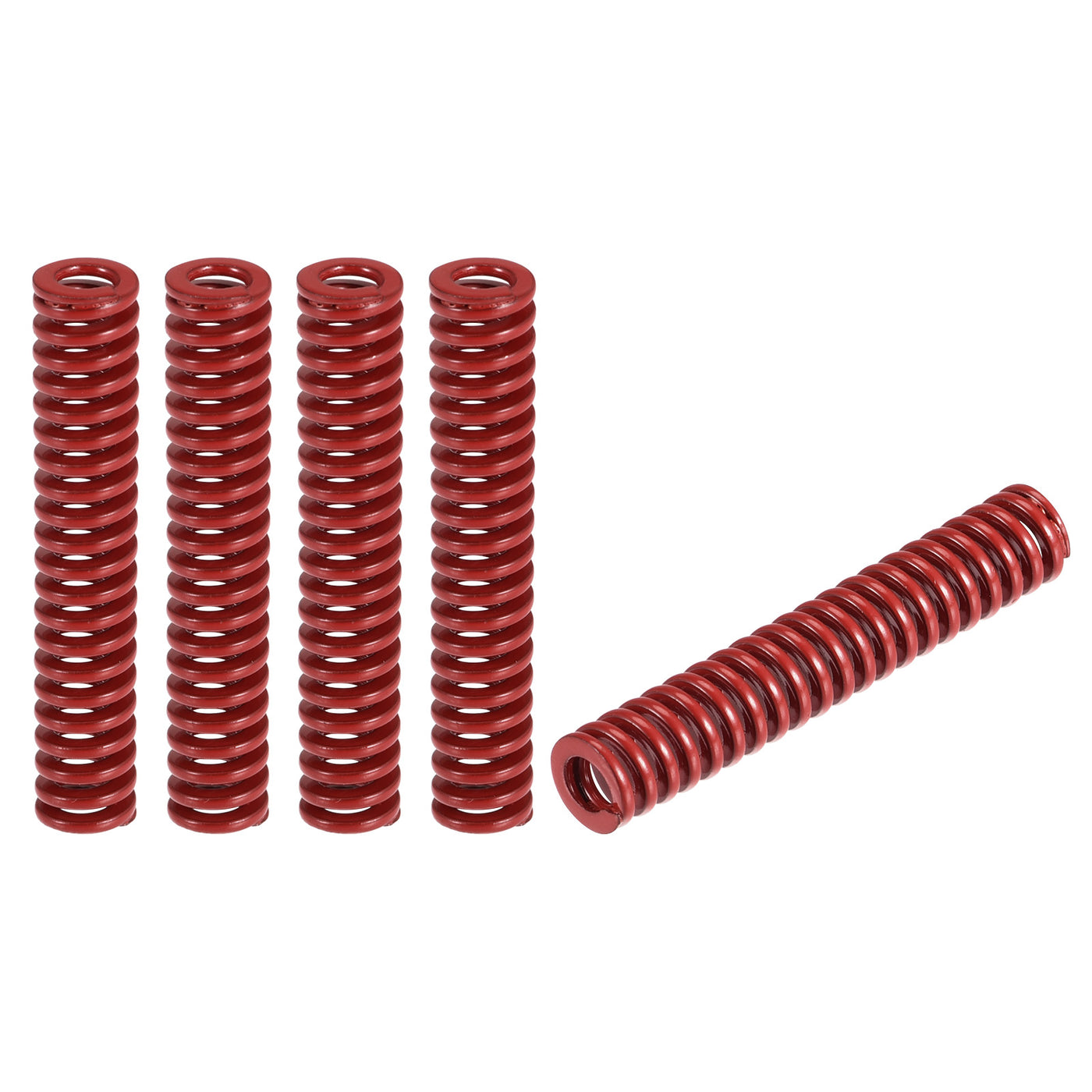 uxcell Uxcell Die Spring, 5pcs 8mm OD 45mm Long Stamping Medium Load Compression, Red