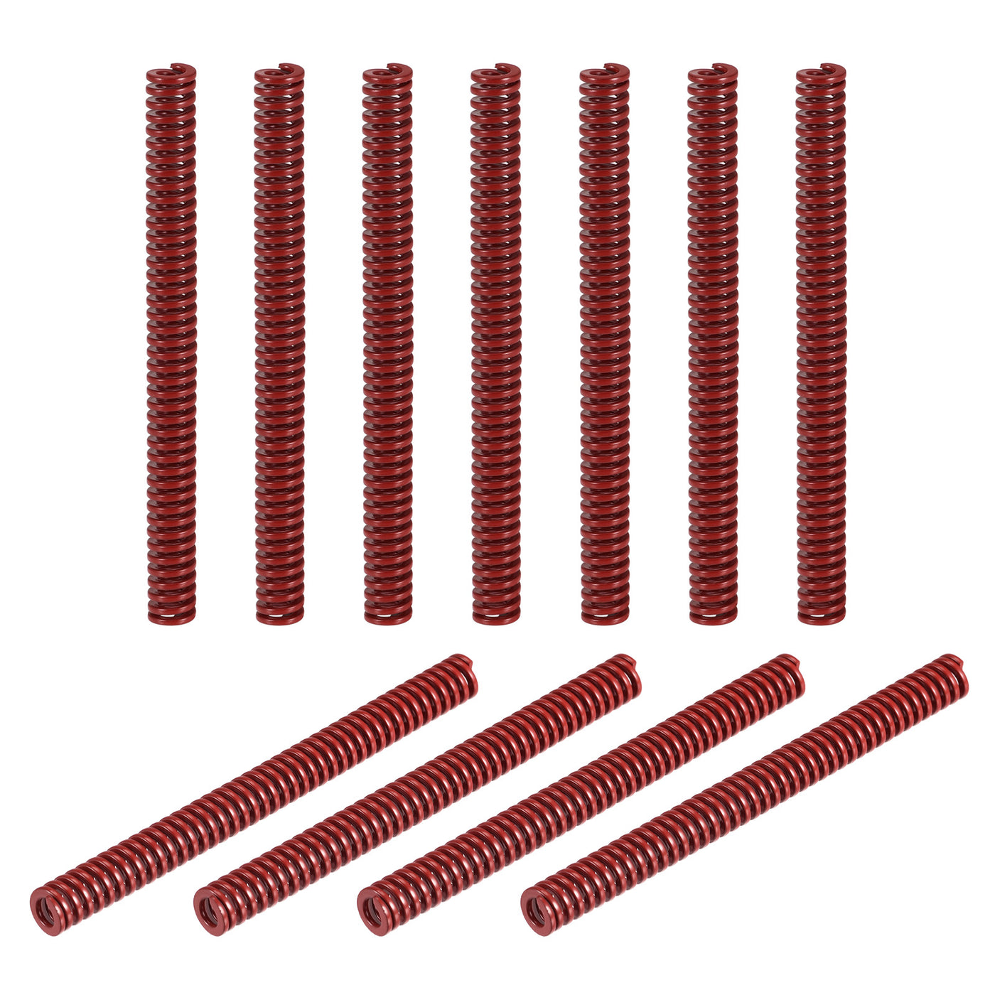 uxcell Uxcell Die Spring, 10pcs 8mm OD 90mm Long Stamping Medium Load Compression, Red