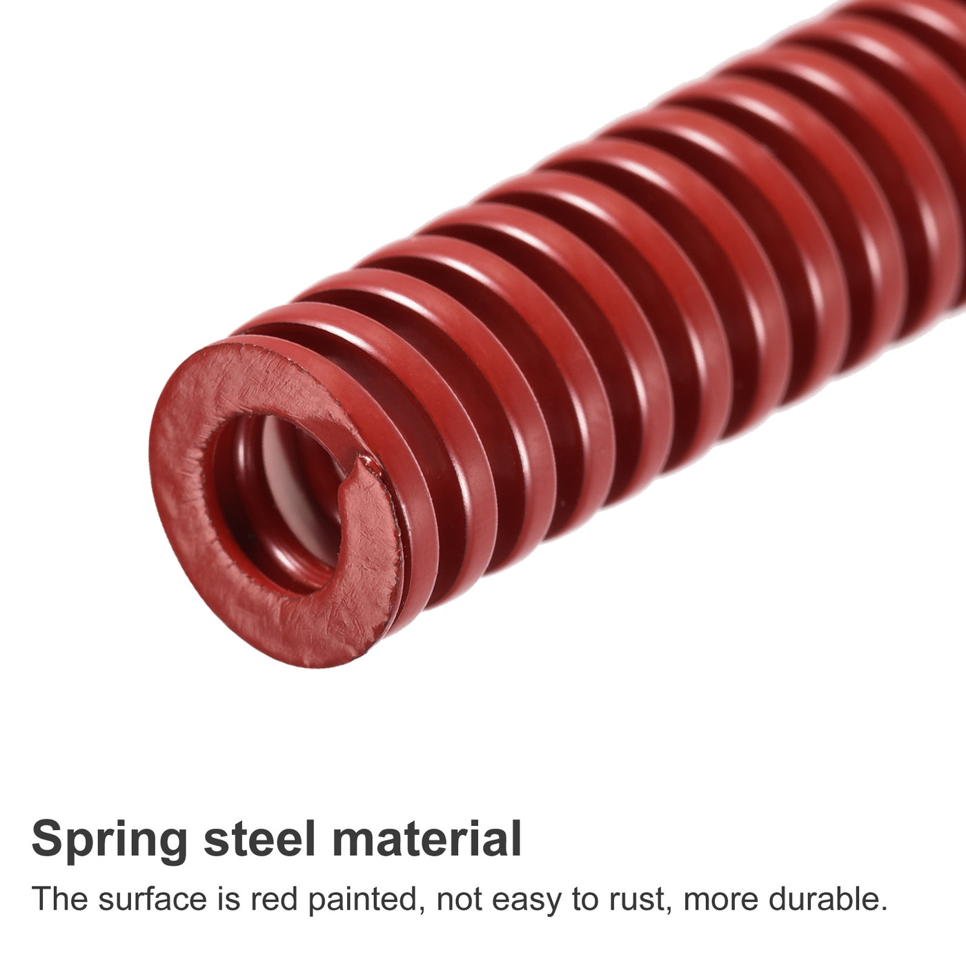uxcell Uxcell Die Spring, 10pcs 8mm OD 100mm Long Stamping Medium Load Compression, Red