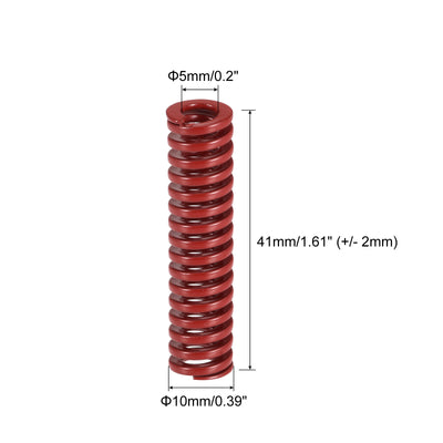 Harfington Uxcell Die Spring, 20pcs 10mm OD 40mm Long Stamping Medium Load Compression, Red