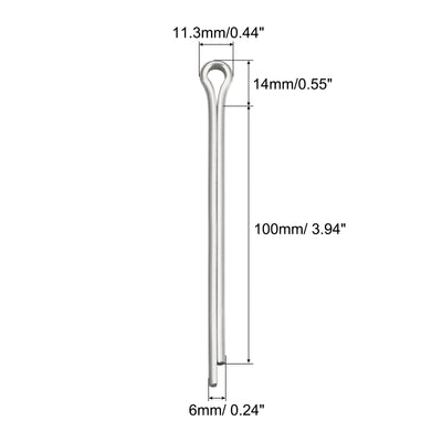 Harfington Split Cotter Pin, Stainless Steel Clip Fastener Fits for Automotive, Mechanics