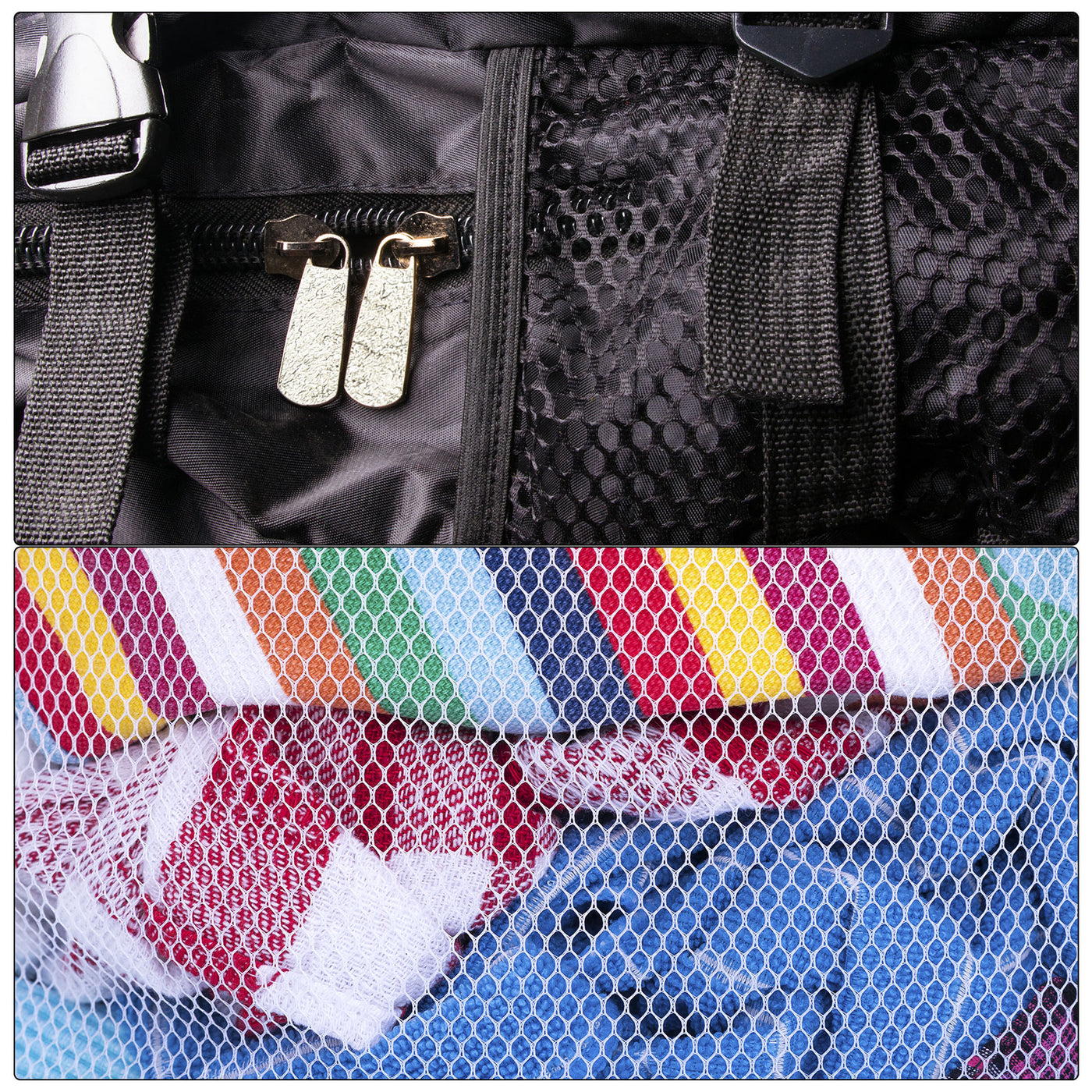 Harfington 46.8" Mesh Fabric Slightly Stretchy for Backpack Pocket,Netting Bag Black 1yard