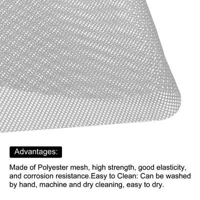 Harfington 46.8"Mesh Fabric  Stretchy for Backpack Pocket,Netting Bag Light Grey 1yd