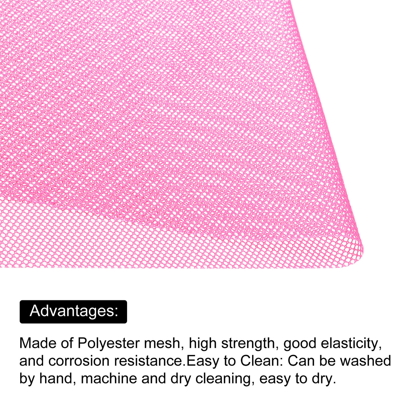 Harfington 46.8"Mesh Fabric Slightly Stretchy for Backpack Pocket,Netting Bag Dark Pink 1yd