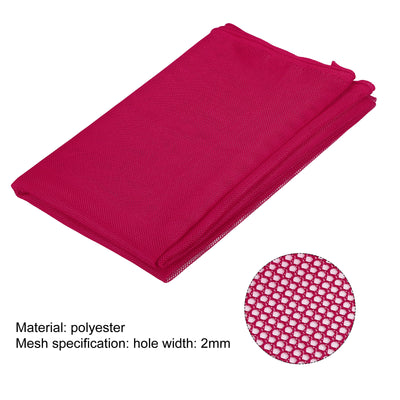 Harfington 46.8" Mesh Fabric Slightly Stretchy for Backpack Pocket,Netting Bag Red 1yard