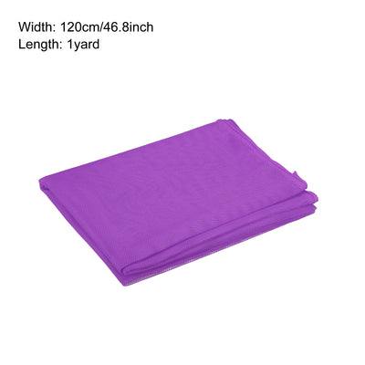 Harfington 46.8" Mesh Fabric Slightly Stretchy for Backpack Pocket,Netting Bag Purple 1yard