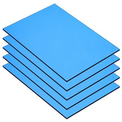 Harfington 5 Pcs PMMA Acrylic Sheets Colored Transparent 12 x 8Inch Blue Acrylic Sheets for DIY Projects, Art, Crafting, Laser Cutting & Engraving