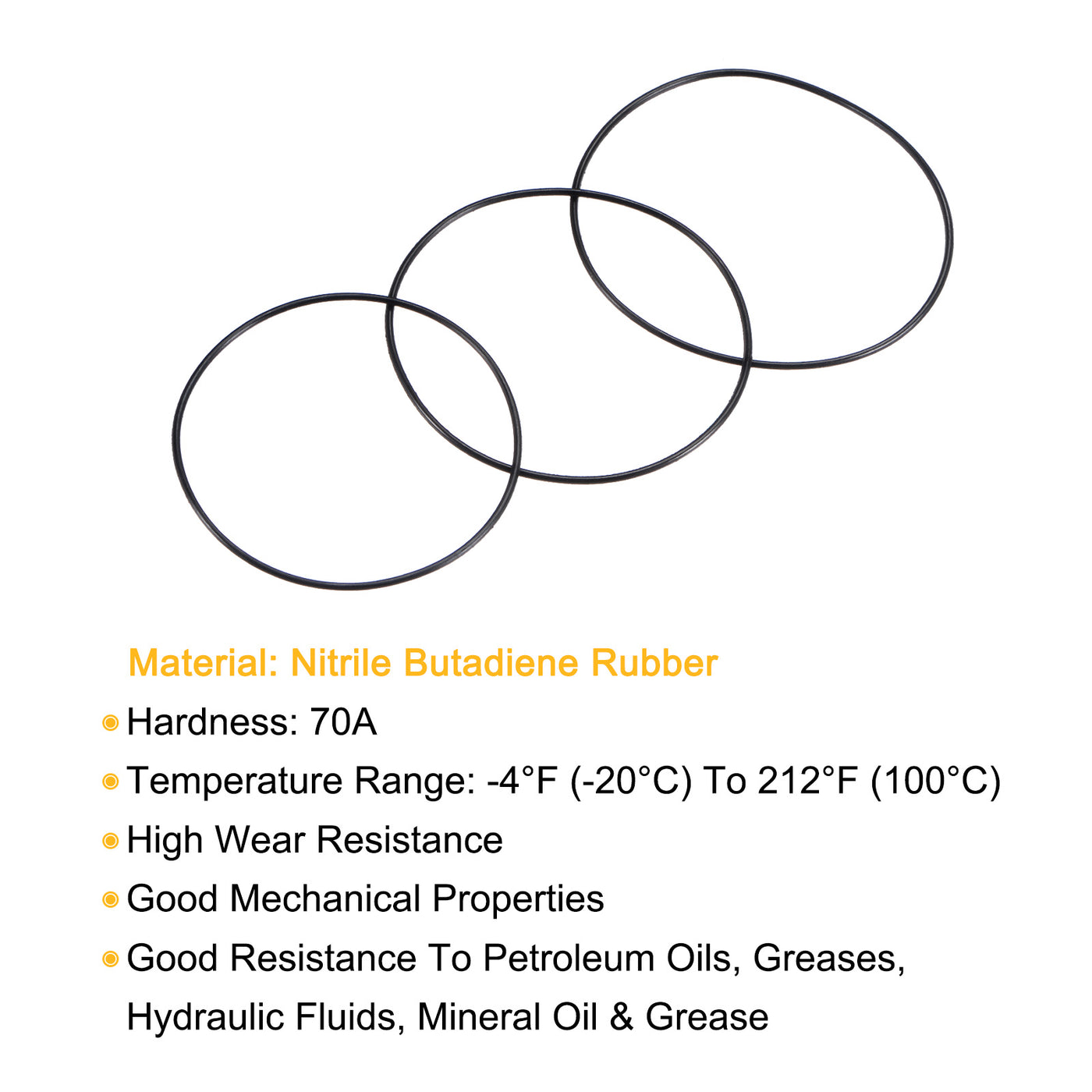 Harfington Nitrile Rubber O-Ring Seal Ring Fluids Sealing Gasket