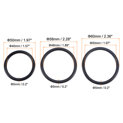 Harfington Nitrile Rubber O-Rings 50mm 58mm 60mm