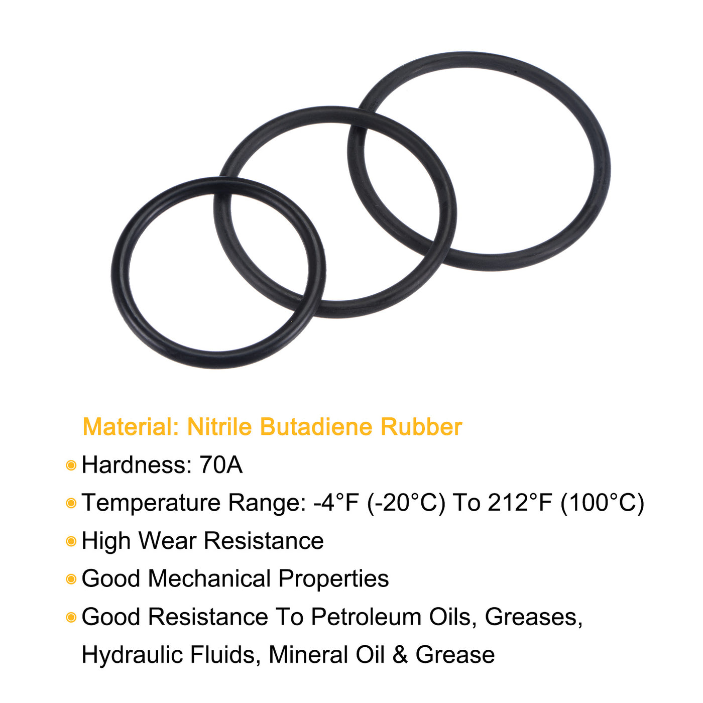 Harfington Nitrile Rubber O-Ring Seal Ring Fluids Sealing Gasket•