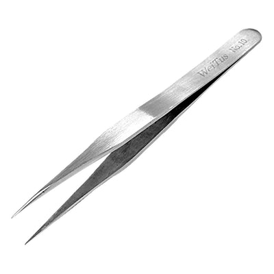 Harfington Steel Silver Tone Fine Tip Straigth Pointy Tweezers