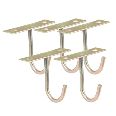 Harfington 5 Pcs Bronze Tone T Shaped Ceiling Mounted Metal Hook Hanger