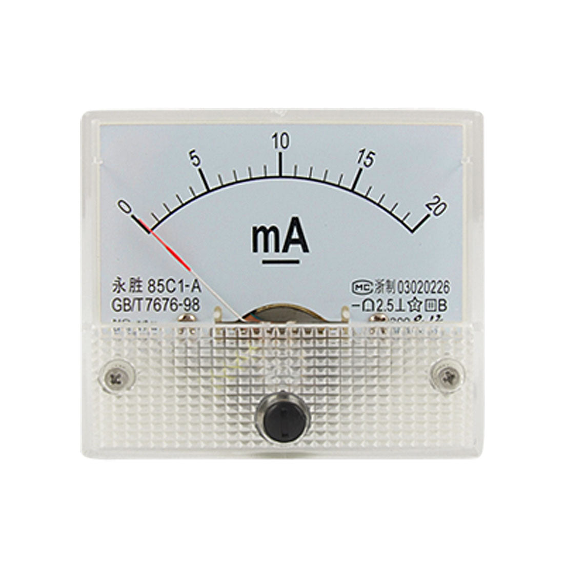 Harfington 0-20mA Analog 1mA Scale DC Current Panel Meter Ammeter 85C1-A
