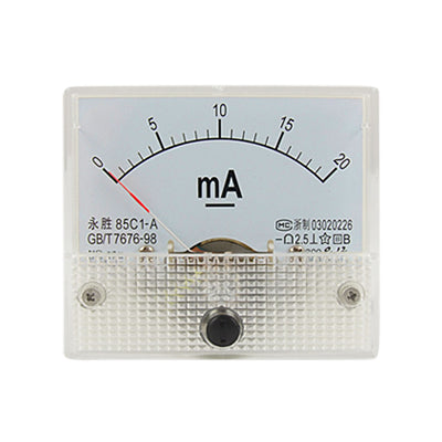 Harfington 0-20mA Analog 1mA Scale DC Current Panel Meter Ammeter 85C1-A