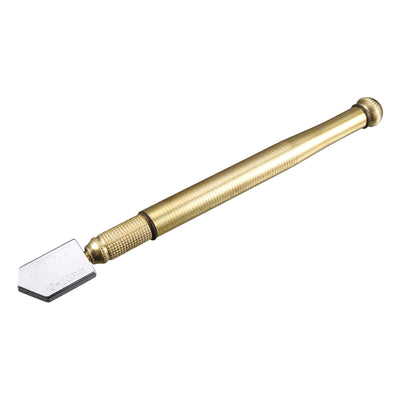 Harfington 10mm-20mm Cutting Depth Golden Antislip Handle Oil Feed Glass Cutter Tool