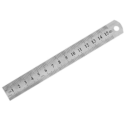 Harfington 15cm 6 Inches Metric Measurement Straight Ruler 2 Pcs