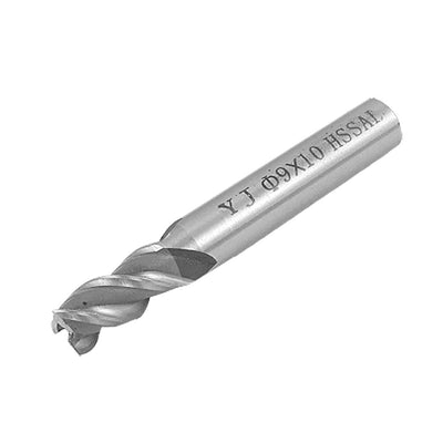 Harfington Aluminum Iron Milling 3 Flute 9mm Diameter End Mill Bit