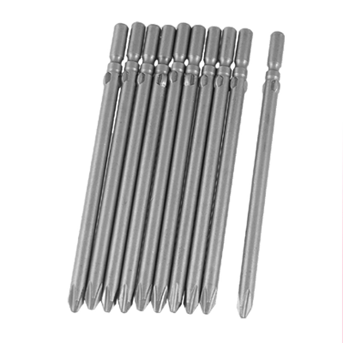 Harfington 5mm Diameter 100mm Long Phillips PH2 Screwdriver Bits Replacement 10 Pcs
