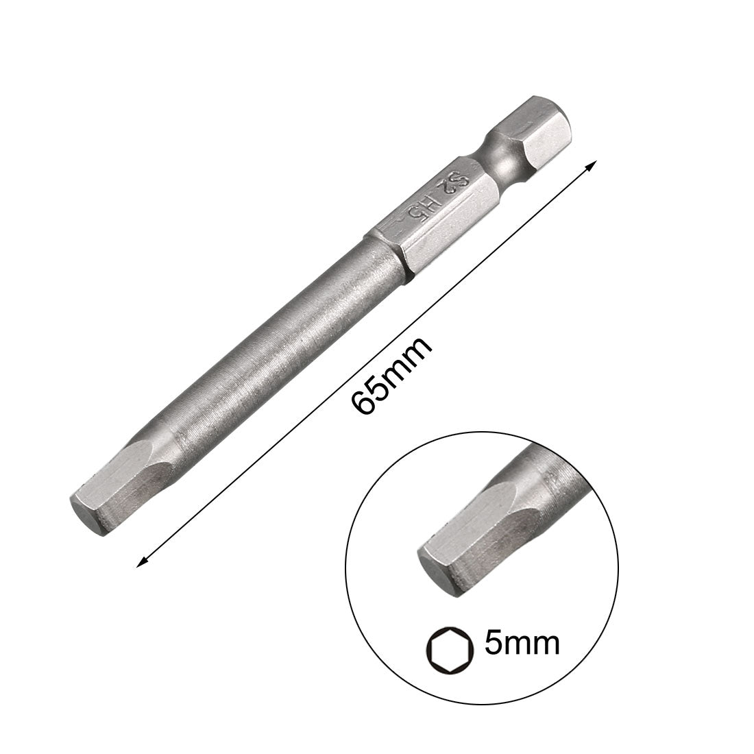 Harfington 10 Pcs 1/4" x 65 x 5mm Magnetic Quick Change Shank Hex Screwdriver Bits