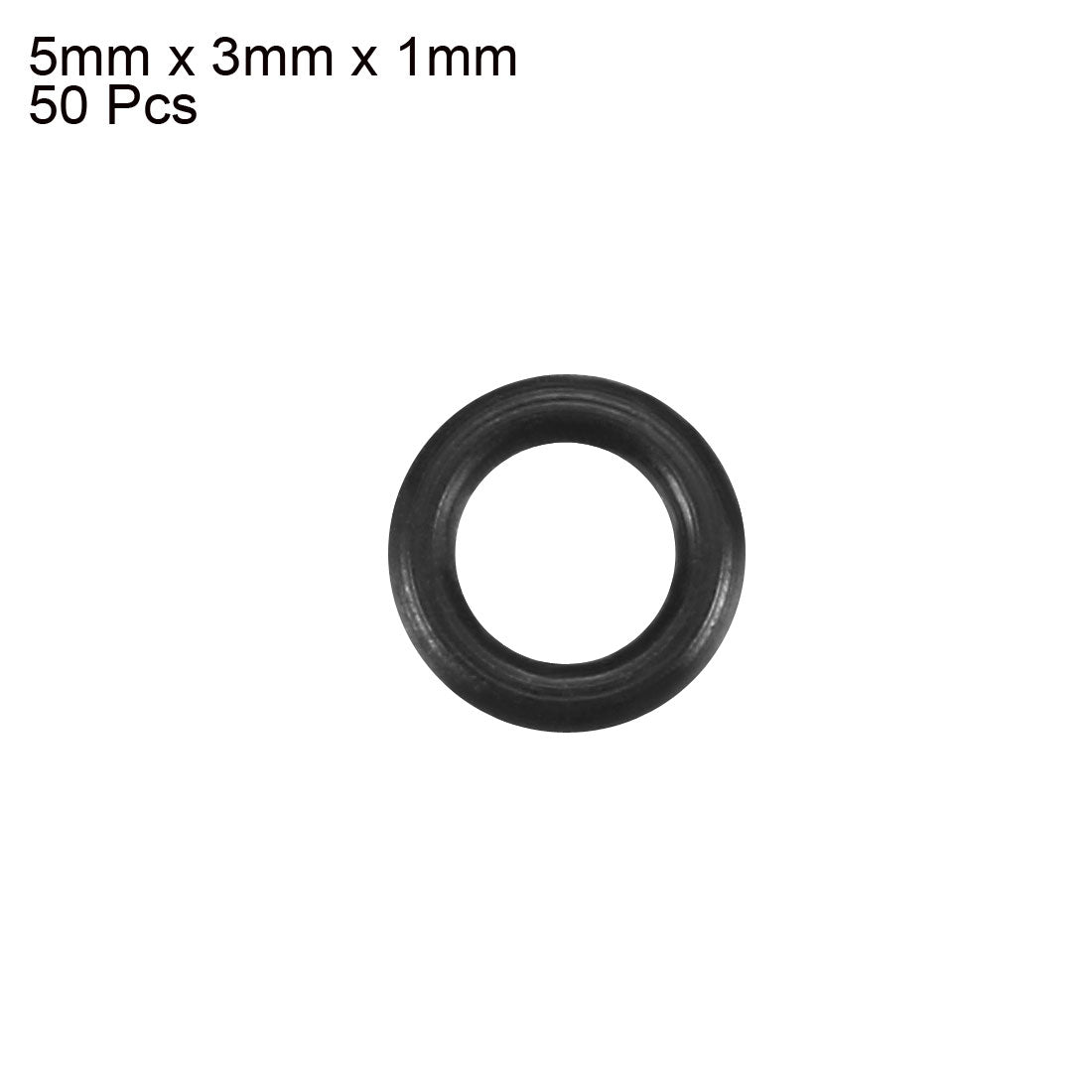 Harfington Nitrile Rubber O-Rings Metric Buna-N Sealing Gasket Black Pack of 50