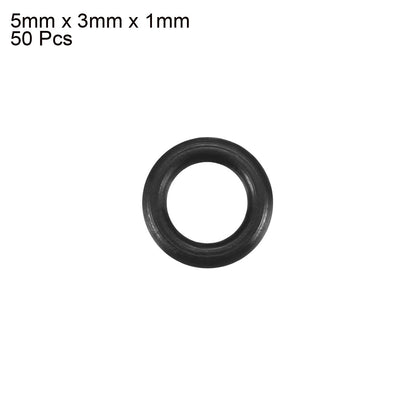 Harfington Nitrile Rubber O-Rings Metric Buna-N Sealing Gasket Black Pack of 50
