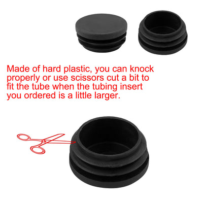 Harfington Uxcell Furniture 25mm Diameter Black Plastic Screw Type Caps Covers 10 Pcs