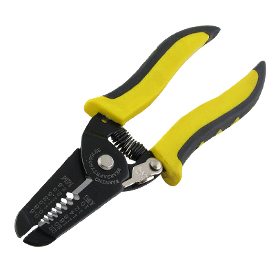 Harfington Rubber Coated Handle 10-22 AWG Electric Wire Stripper Cutter Black Yellow
