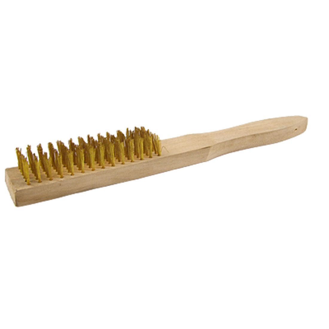 Harfington Hardware 5.3" Length Wood Handle Brass Wire Brush Hand Tool