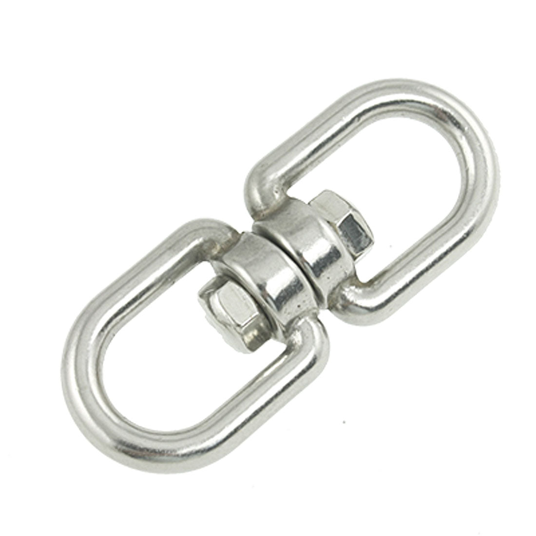 Harfington Marine Mooring 1/4" Eye to Eye Swivel 304 Stainless Steel Silver Tone