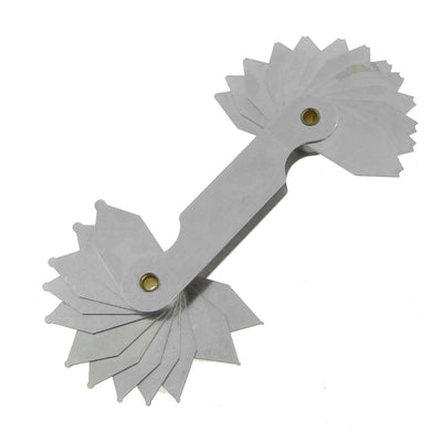 Harfington R0.3-1.5mm Measure Tool 26 Leaves Metal Radius Gauge Gage