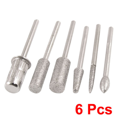 Harfington 6 in 1 2.2mm Mandrel Pedicure Manicure Nail Art File Polishing Bits Tool