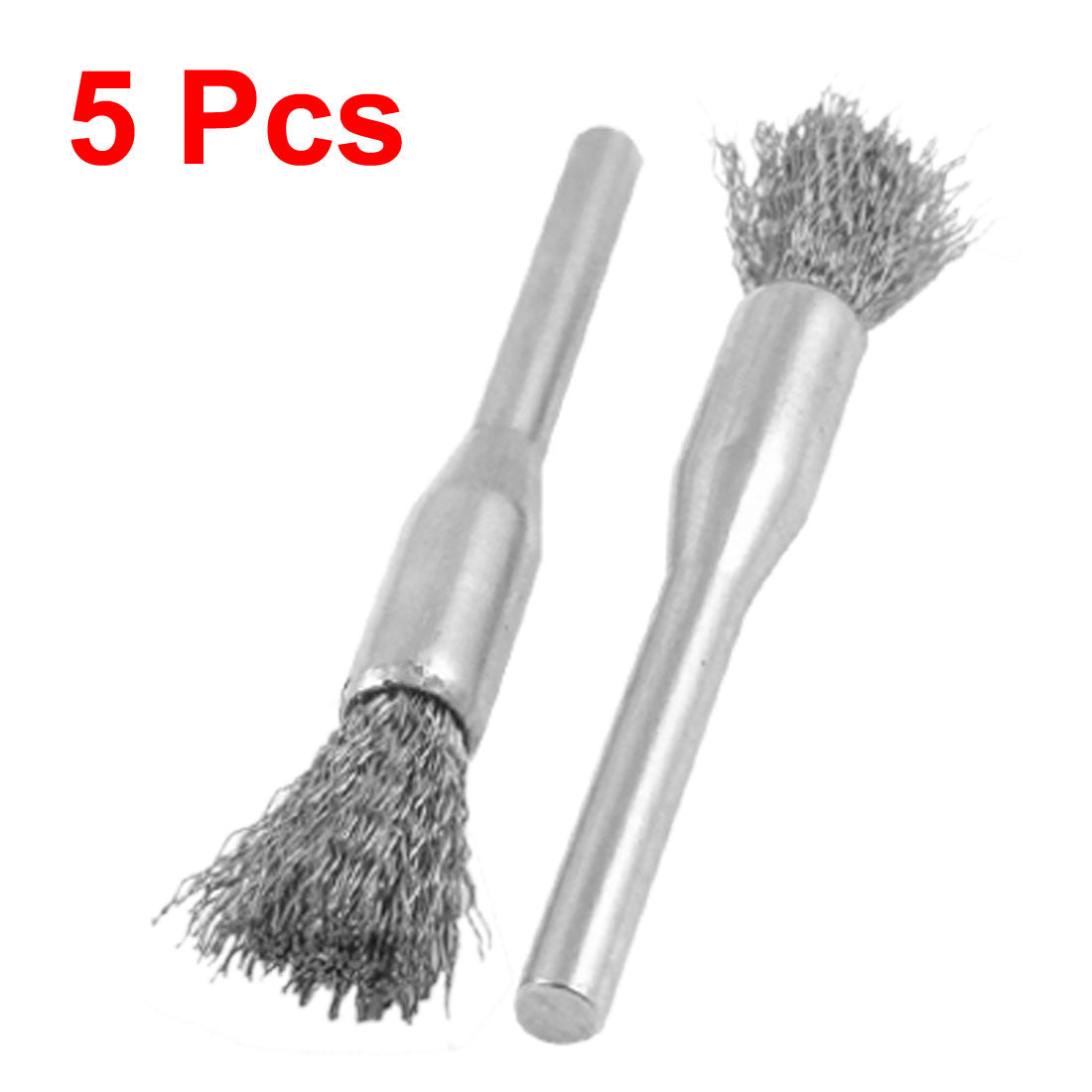 Harfington 5 Pcs 3mm Mandrel Steel Wire Pencil Brushes for Die Grinder Rotary Tools