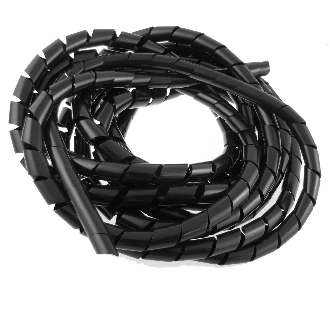 Harfington 14mm Outside Dia 17 Ft Polyethylene Spiral Wire Wrap Desktop PC Manage Cable