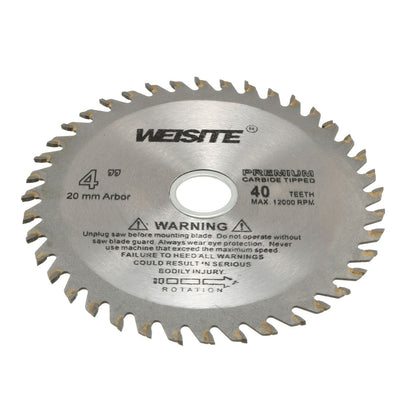 Harfington 40T 4" x 20mm Silver Tone Carbide Circular Slitting Saw Cutter