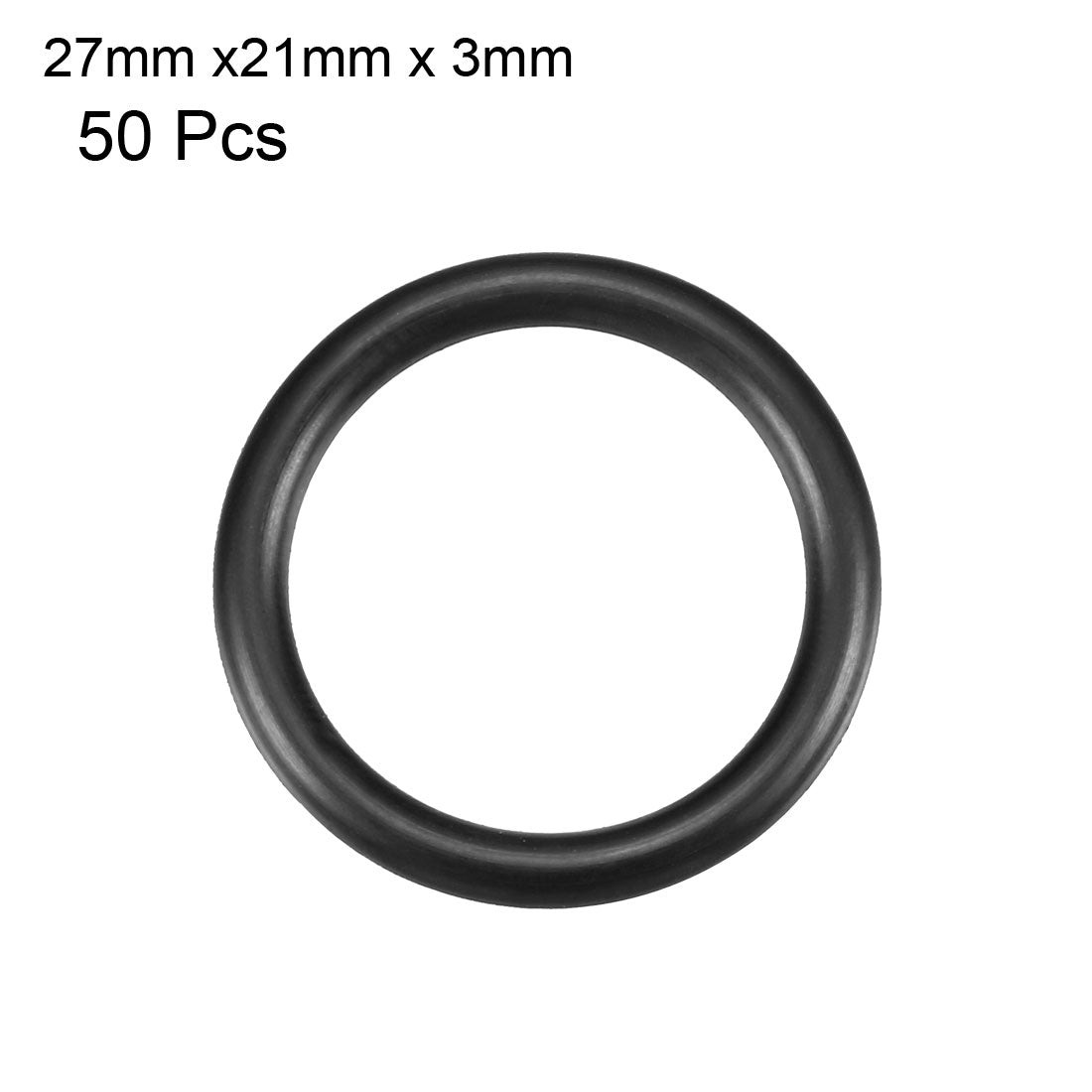 Harfington Nitrile Rubber O-Rings Metric Buna-N Sealing Gasket Black Pack of 50