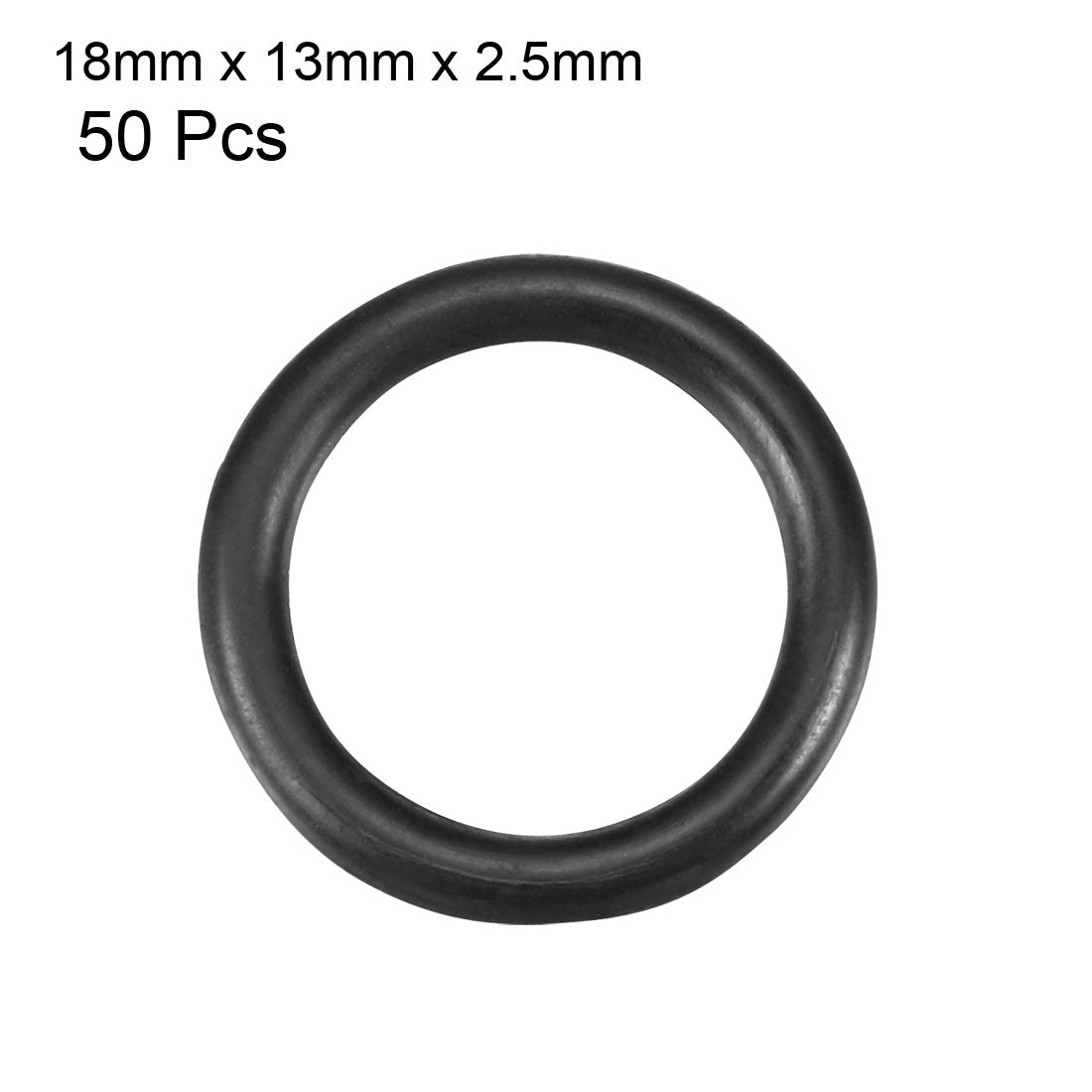 Harfington Nitrile Rubber O-Rings Metric Buna-N Sealing Gasket Black Pack of 50