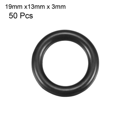 Harfington Nitrile Rubber O-Rings Metric Buna-N Sealing Gasket Black Pack of 50