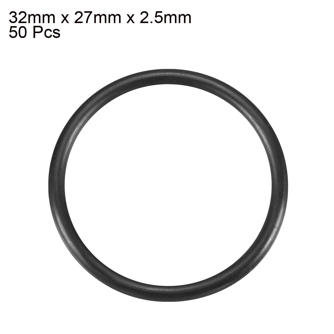 Harfington Nitrile Rubber O-Rings Metric Buna-N Sealing Gasket Black Pack of 50