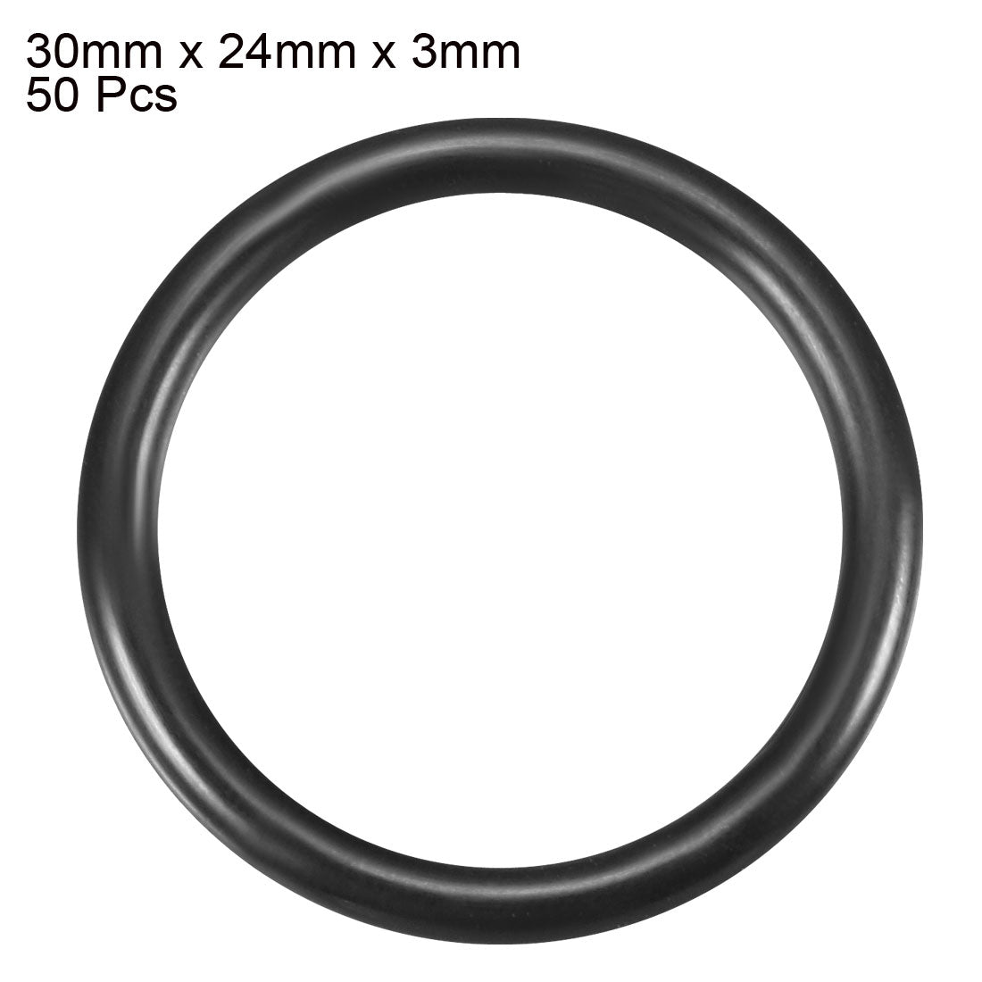 Harfington Nitrile Rubber O-Rings Metric Buna-N Sealing Gasket Black Pack of 50