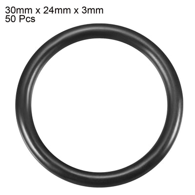 Harfington Nitrile Rubber O-Rings Metric Buna-N Sealing Gasket Black Pack of 50