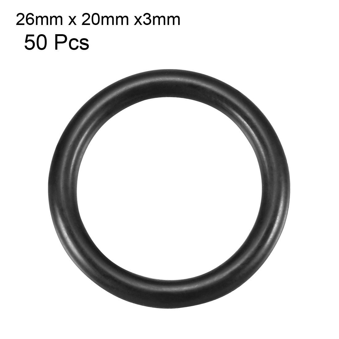 Harfington Nitrile Rubber O-Rings Metric Buna-N Sealing Gasket Black Pack of 50