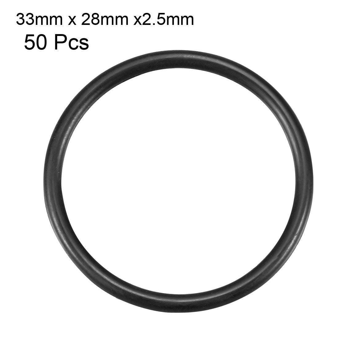 Harfington Nitrile Rubber O-Rings Metric Buna-N Sealing Gasket Black Pack of 50