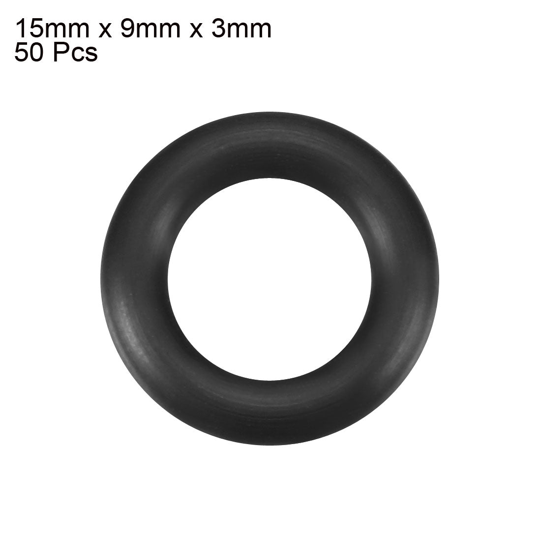 Harfington Nitrile Rubber O-Rings Metric Buna-N Sealing Gasket Black Pack of 50