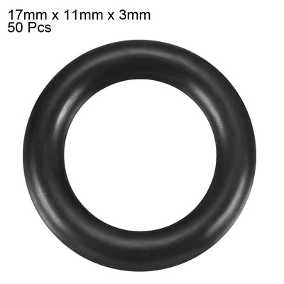 Harfington Nitrile Rubber O-Rings, Metric Buna-N Sealing Gasket 50Pcs