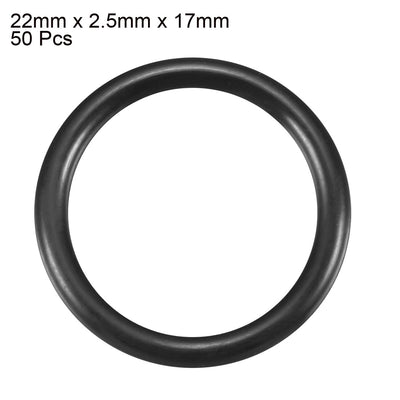 Harfington Nitrile Rubber O-Rings, Metric Buna-N Sealing Gasket 50Pcs